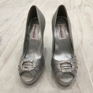 Gianna Silver Satin Shoes